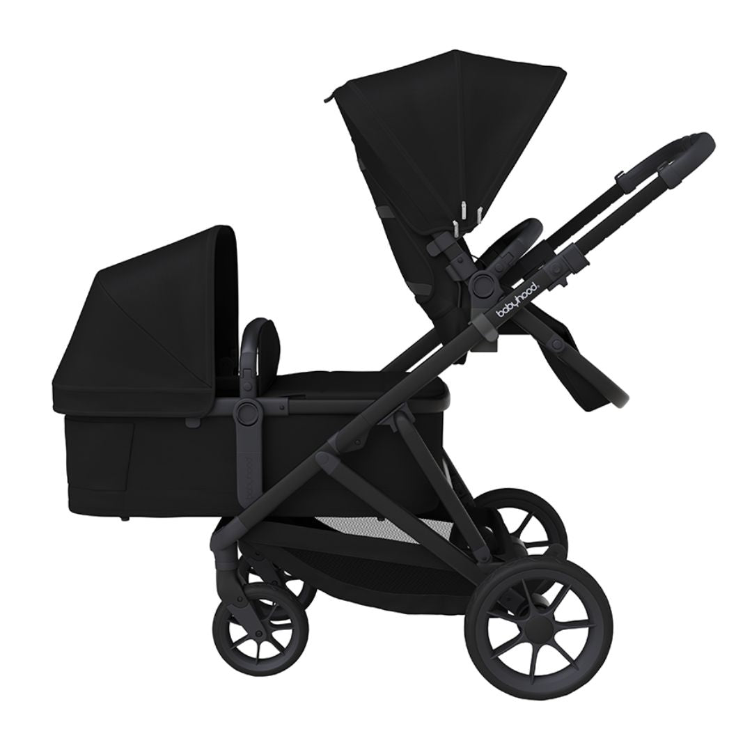 Doppio Plus Double Pram Seat Bassinet Combo